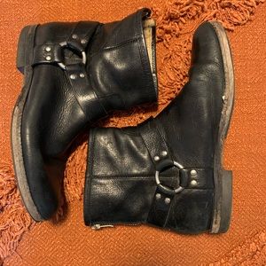 Frye Back Zip Leather Booties